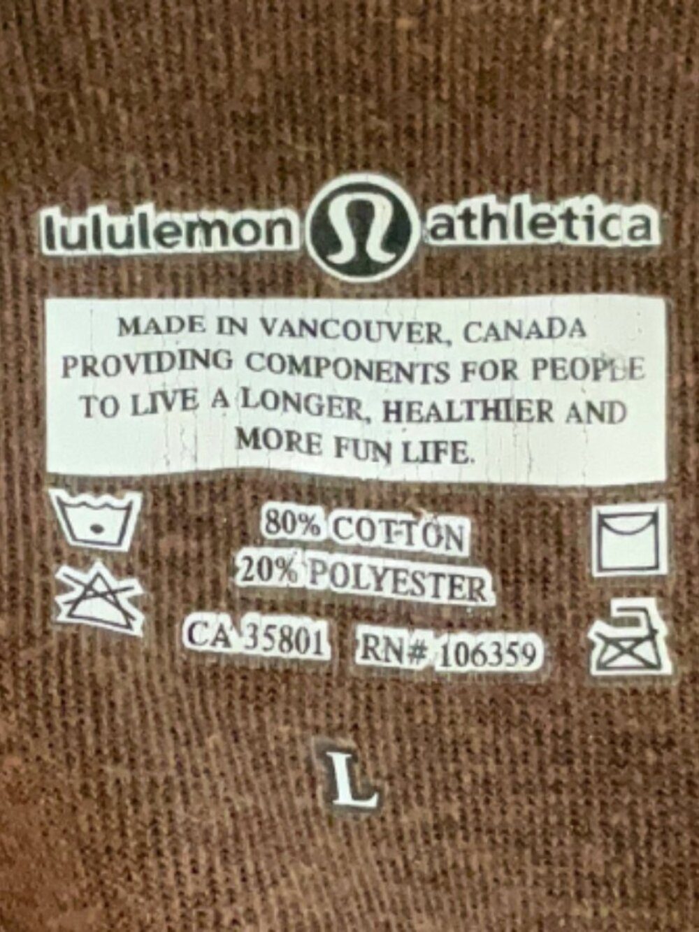 Lululemon RARE vintage velour full zip size L - Picture 4 of 4